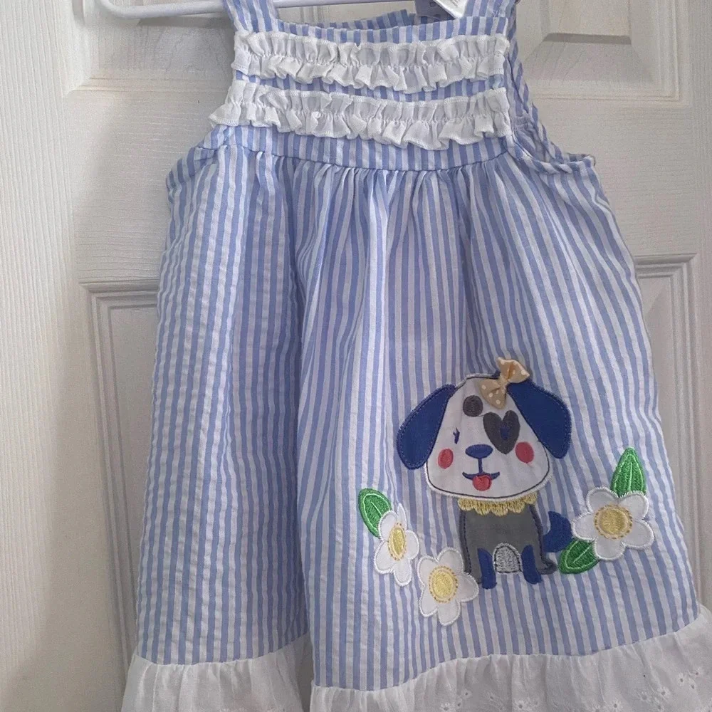 Nannette Puppy Appliqué Dress